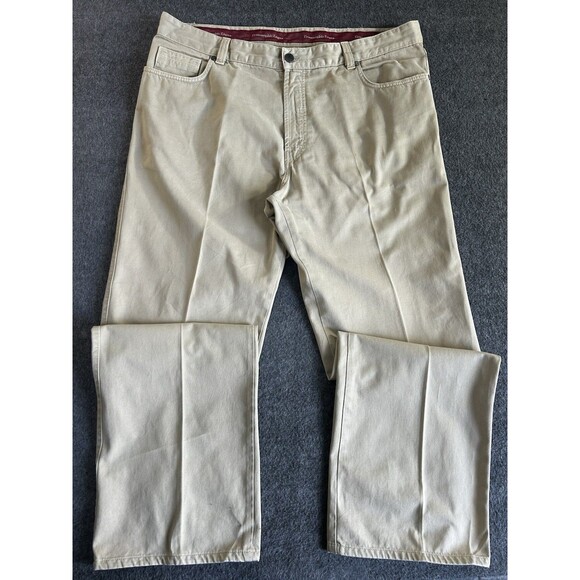 Ermenegildo Zegna Chino Khaki Pants Made In Italy Beige Size 40x32 Flawed